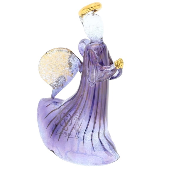 GlassOfVenice Murano Glass Angel Christmas Ornament - Blue