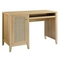 thumbnail image 3 of Modway Soma 47" Natural Rattan and MDF Wood Office Desk in Oak, 3 of 9