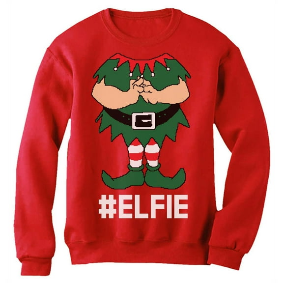 Tstars Womens Christmas Shirts Gift Elf Suit Elfie Christmas Funny Humor Family Holiday Shirts Xmas Party Christmas Gifts for Her Women Sweatshirt