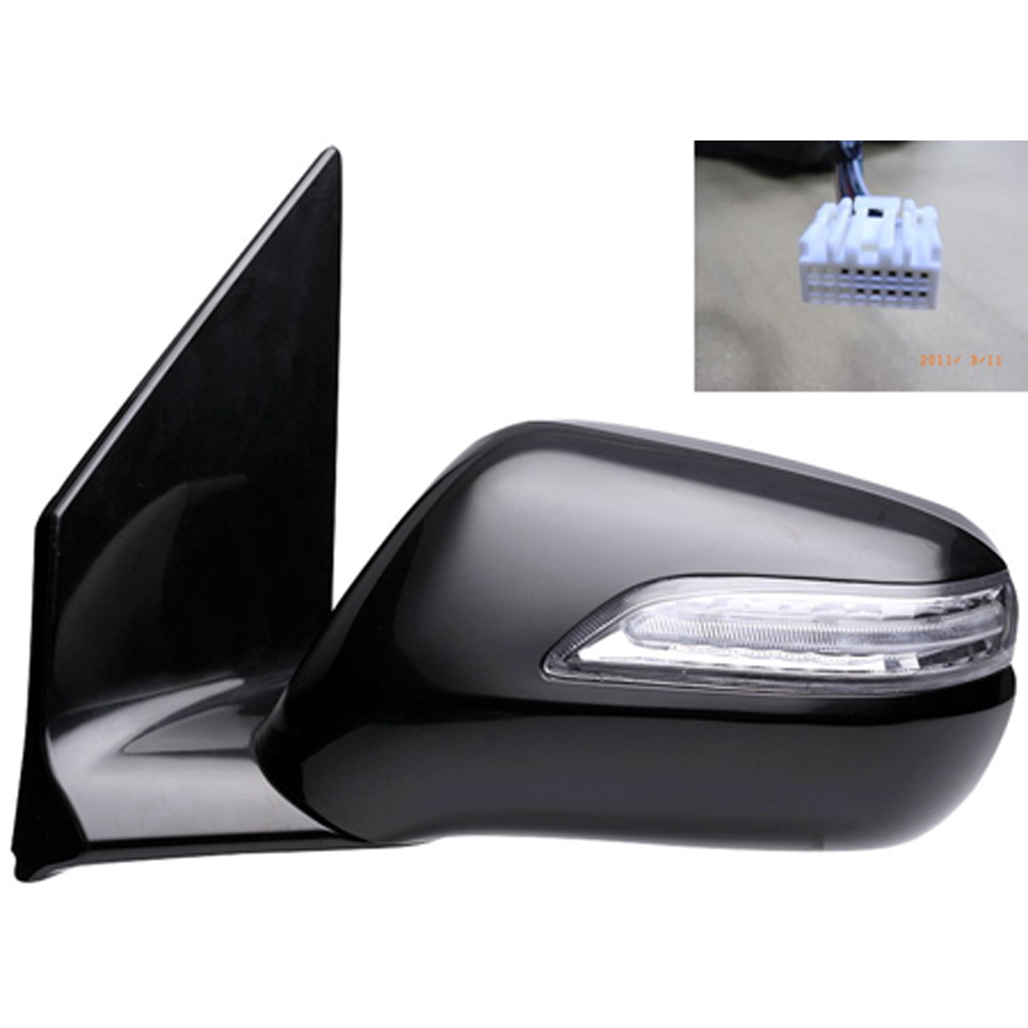 Memory and Blue Lens Fit System 63583H Acura TL Passenger Side OE Style Heated Power Replacement Mirror with Turn Signal 