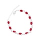 thumbnail image 3 of GOOHOCHY Pulsera de cobre Moda Rhinestone Cadena de rubí chapado en plata Regalo de la joyería para mujeres niñas (rojo + plata), 3 of 7