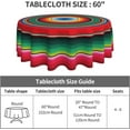 thumbnail image 5 of Mexican Blanket Serape Mantel Mexicano Colorful Waterproof Picnic Round Table Cloth Cover Decorations Fabric 60 Inch Circular Tablecloth for 20-47 Inch Home Dining Room Kitchen, 5 of 6