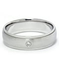 thumbnail image 4 of Pompeii Mens Bezel Diamond Solitaire 14K White Gold Wedding Ring Band (G,SI), 4 of 4