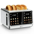 thumbnail image 1 of Keenstone Toaster 4 Slice, Digital Smart Toaster with TouchScreen, Dual Control Panel, Single Slot Toasting, Timer, Reheat & Defrost for Bagels, Brea, 1 of 8