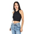thumbnail image 1 of Crop top de textura ondulada Roman Fashion juvenil 0169 negro M, 1 of 5