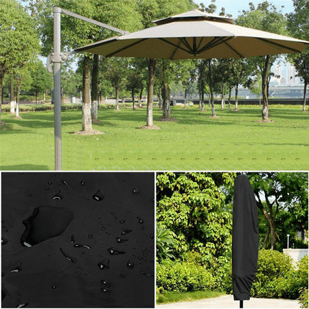 Gohope Parasol Cover Cantilever Outdoor Umbrella 210d Oxford Fabric Waterproof Breathable Resistant Patio Covers With Zip Black 265cm Canada Gohope Parasol Cover Cantilever Outdoor, Cantilever Patio Umbrella Cover