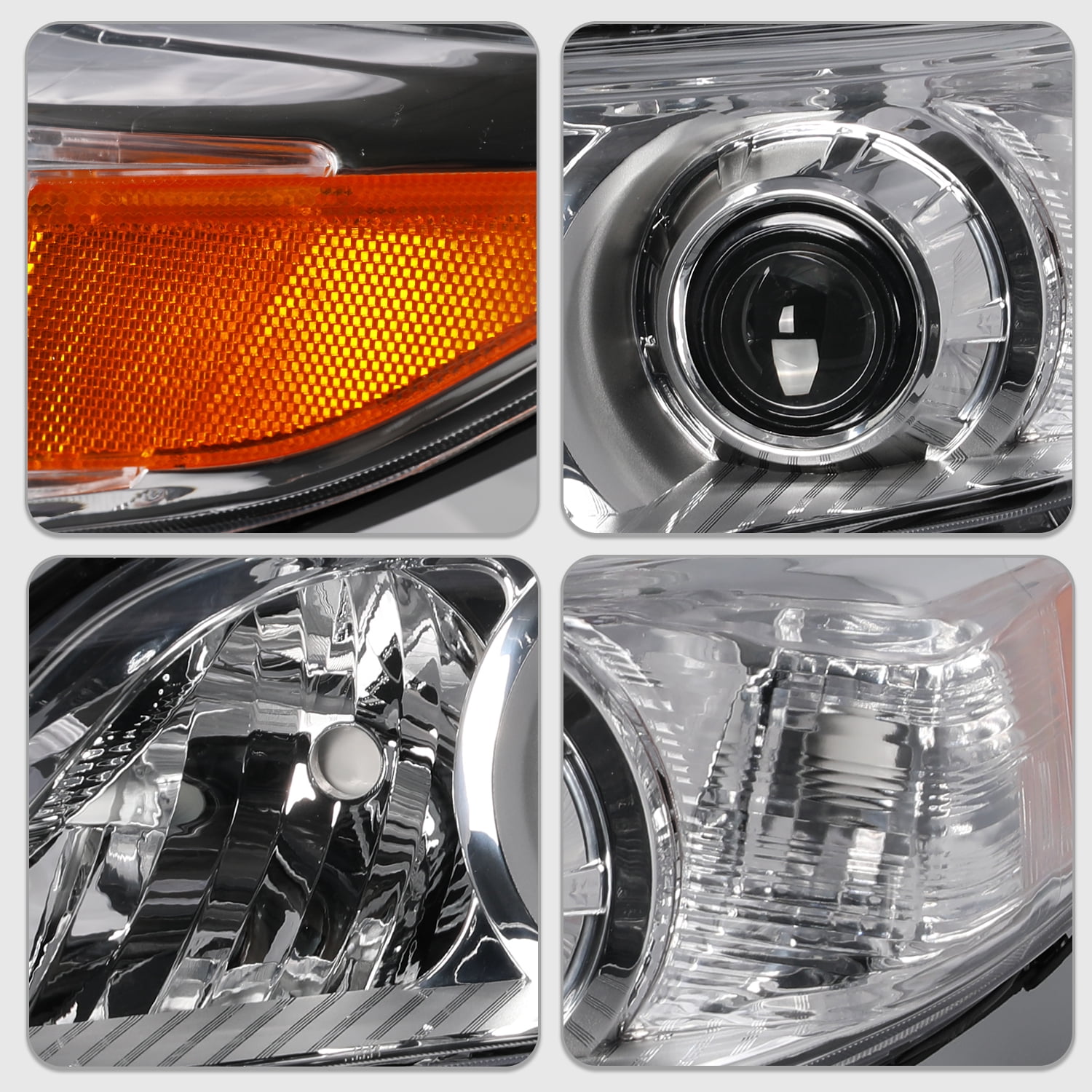 For 2011-2020 Toyota Sienna 4Dr Projector Halogen Headlights Assembly Left+Right