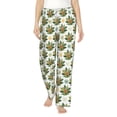 thumbnail image 2 of Lsque Sloth Sitting Tropical Leaves Print Women's Pajama Pants, Lounge Pant - Comfortable Home Wear,Elastic Waistband, Stylish Design-Medium, 2 of 9