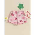 thumbnail image 2 of Suealasg Kids Baby Girls Summer Shorts 6M 1T 2T 3T 4T Toddler Girls Elastic Waist Strawberry Floral Print Casual Short Pants, 2 of 7