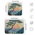 thumbnail image 4 of Yayeee Dish Drying Mat for Kitchen Counter 16"x18" Microfiber Absorbent Pad, Pine Tree Rainbow, 4 of 7