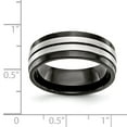 thumbnail image 4 of Stainless Steel Brushed and Polished Black IP-plated 8mm Band Size: 11; for Adults and Teens; for Women and Men, 4 of 4