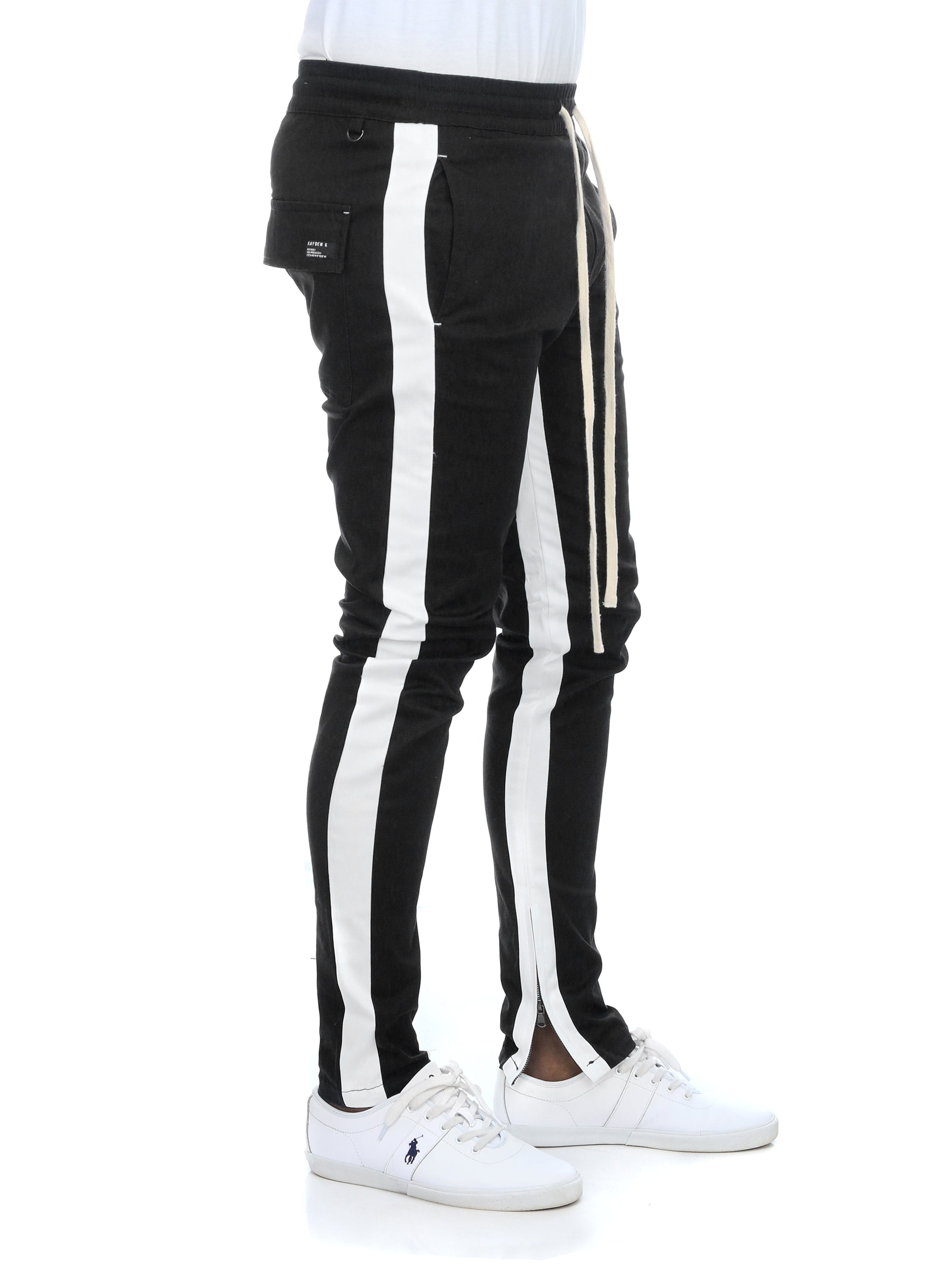 mens track pants with ankle zipper