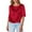 Red, variant on LUOGENLI Female T-shirts for Womens Women's Design Satin Short Sleeved T Shirt Silk Sleeved Shirt with Inner Top Womens T-shirts Graphic Tees Summer Clothes Blue XXL