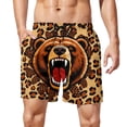 thumbnail image 2 of Mens Beach Shorts Straight Leg Funny Printed Drawstring Short Pant Summer Stylish Shorts with Pockets Coffee 9 XXL, 2 of 9