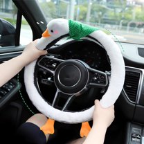 Cute Steering Wheel Cover Fluffy Duck Car Steering Wheel Cover, Car Accessories for Women, A