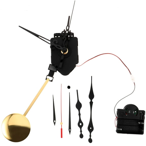 WHAMVOX Clock Mechanism 1 Set Metal Chime and Pendulum Swing Square Shape