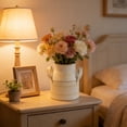 thumbnail image 2 of Farmhouse Vase Decor Milk Can Vintage Flower Jug Metal Vase with Handle Rustic Flower Buckets for Table Centerpiece Gift (White), 2 of 6