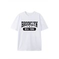 thumbnail image 3 of Camiseta con estampado de Brooklyn, Nueva York. Estilo urbano elegante y transpirable para hombre. Camiseta sencilla y cómoda. Camiseta informal de manga corta con cuello redondo para verano. Camiseta, 3 of 4