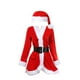 thumbnail image 1 of Disfraz de Papá Noel de Navidad para mujer, traje de talla única con cinturón para escenario, adolescentes, niñas y adultos, 1 of 6