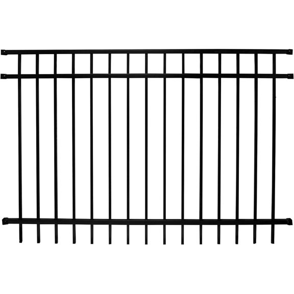 Weatherables Livingston Aluminum Fence Kit – DIY Kit for Backyard and Garden Fencing, Made with Durable Powder-Coated Aluminum That Combats Rust, Fading, and Corrosion (4’ x 6' Fence Panel)