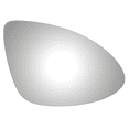 thumbnail image 2 of 11-13 Porsche Cayenne Right Passenger Convex Mirror Glass Lens Alternative Direct Fit Over Glass For Heated or Auto Dimming Type Mirrors, 2 of 7