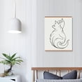 thumbnail image 3 of Nawypu Black and White Cat Canvas Wall Art Cat Line Art Prints Minimalist Cat Silhouettes Picture Cat Artwork for Walls Cat Abstract Painting for Bathroom Laundry Bedroom Decor, 3 of 4