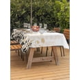 thumbnail image 4 of Rectangle Outdoor Tablecloth With Umbrella Hole And Zipper– Rustic Field Waterproof Patio Table Cover for Party, Picnic, Backyard, 60"x120" , Silhouette Flower Herb Cream Black, 4 of 8