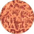 thumbnail image 1 of Ahgly Company Indoor Round Abstract Orange Modern Area Rugs, 8' Round, 1 of 4
