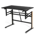thumbnail image 5 of Gymax Pneumatic Height Adjustable Gaming Desk T Shaped Game Station w/Power Strip Tray, 5 of 10