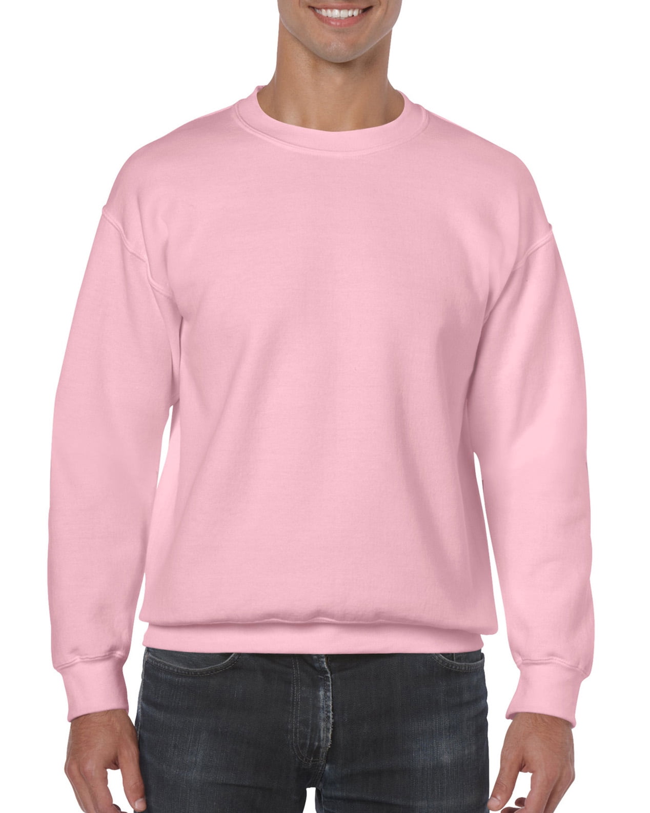 Gildan Mens Heavy Blend Crewneck Sweatshirt, M, Light Pink