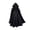 Black, variant on YYDGH Winter Cape for Women Warm Cloak with Hood Vintage Wool Blend Poncho Cape Jacket Blue L
