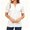 White, variant on Short Sleeve V-neck Women Button Henley Blouse Tops Summer Pleated Casual Blouse Shirt
