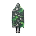 thumbnail image 3 of ASHLEIGH Hooded Blanket Dinosaur Bones Throws Mens Wearable Blanket 50x60 Inches, 3 of 3