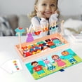 thumbnail image 4 of 38 / Set ropa colgante de simulación interactivo de rápida entrenamiento educativo Montessori de clasificación para niños niñas Hugo clasificación de tarjetas de juego, 4 of 9