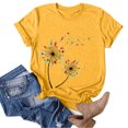 thumbnail image 5 of Ichuanyi Womens Tops, Summer Clearance Women Casual Letter Printing Short Sleeves O-Neck Loose T-Shirt Blouse Tops, 5 of 6