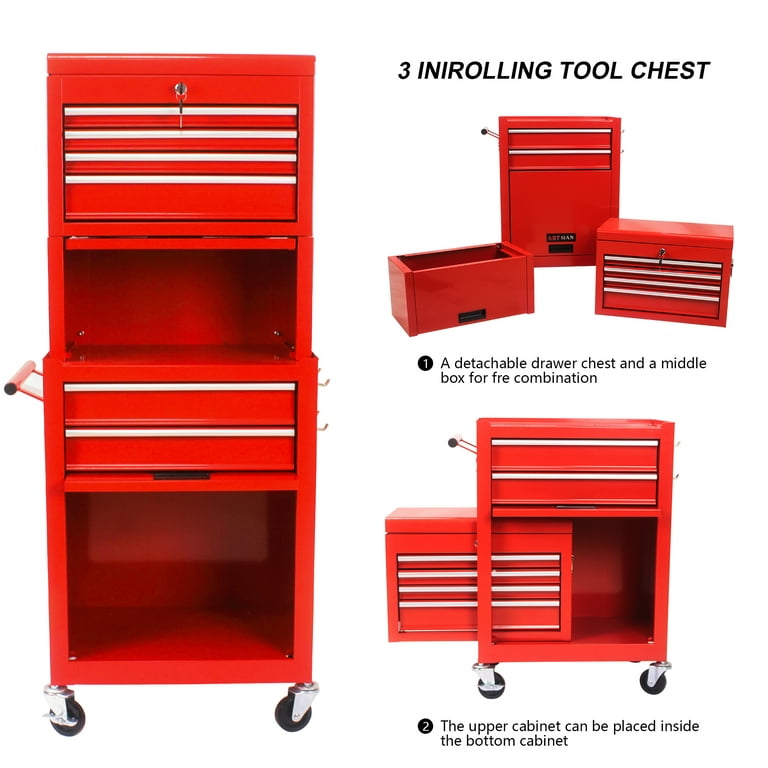 Seizeen NEW Rolling Tool Box 5-Drawers, Metal Tool Chest Garage