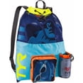 thumbnail image 3 of Mochila TYR Big Mesh Mummy para nadar en mojado, gimnasio, azul/amarillo, 3 of 3