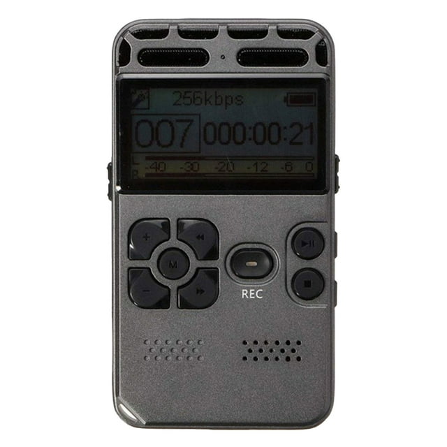 Bearachild Bolígrafo de grabación, aleación de Zinc, acabado a prueba de herrumbre, grabadora de Audio, reproductor de MP3, altavoces, botón Cables de audio/vídeo