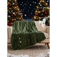 thumbnail image 1 of Ourlova Heated Throw Blanket Velvet Soft Fast Heating 4 Heat Levels 4H Auto Off Machine Washable OverHeat Protection 50x60 Inch Green, 1 of 10