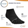 thumbnail image 2 of FUN TOES Women Toe Socks Barefoot Running Socks Size 9-11 Value Pack of 5 Pairs, 2 of 4