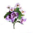 thumbnail image 2 of 6PCS Artificial Flowers Artificial Pansy Bushes Faux Plastic Flower Fake Plants Indoor Outdoor Home Garden Decoration (Pink), 2 of 3