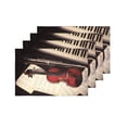 thumbnail image 4 of MKHERT Musical Instruments Violin and Piano with Music Notes Placemats Table Mats for Dining Room Kitchen Table Decoration 12x18 inch,Set of 4, 4 of 4