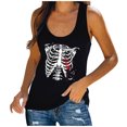 thumbnail image 1 of Camiseta Sin Mangas Para Mujer Moda Cuello Redondo Sin Mangas Estampado Casual Blusa Odeerbi ODB153076, 1 of 7