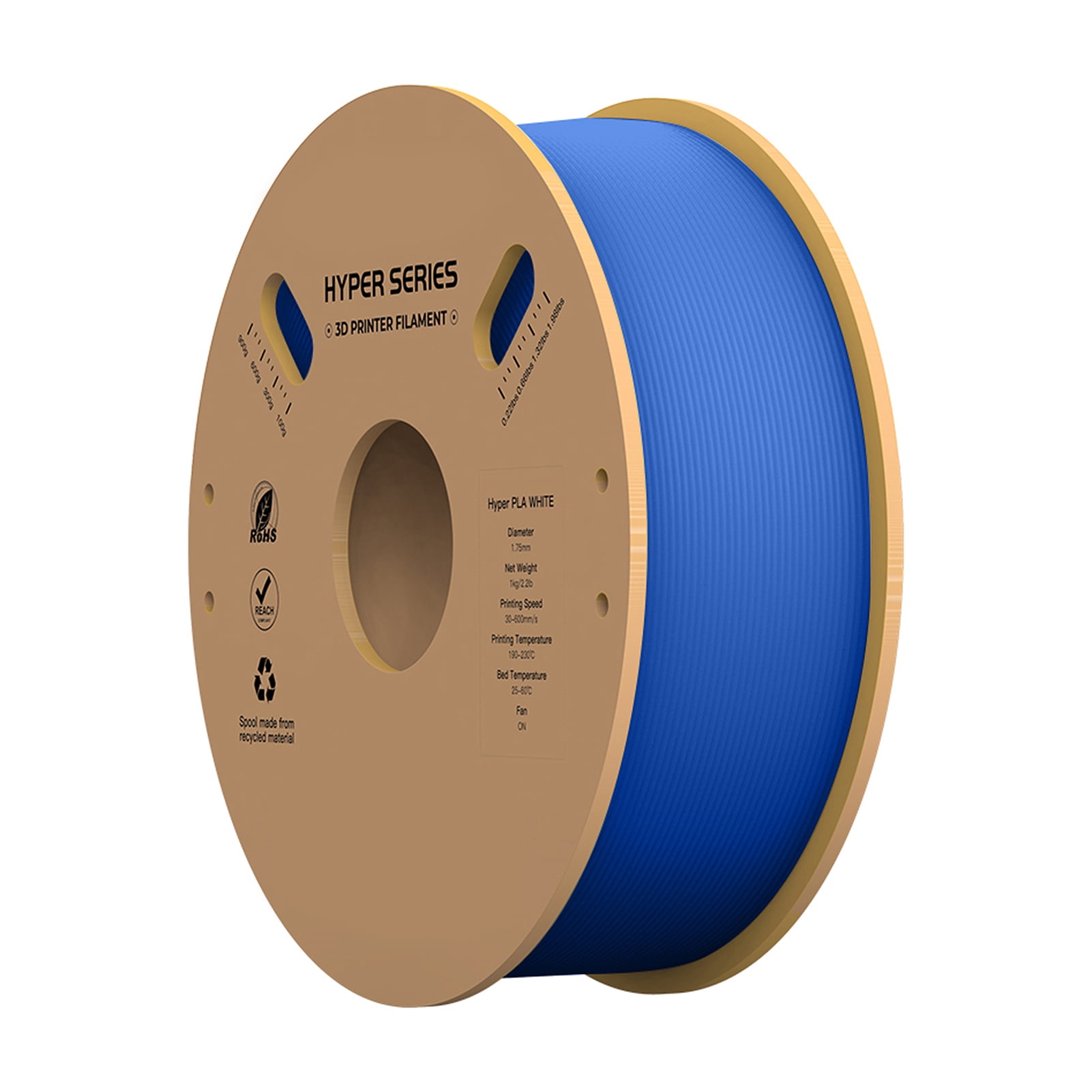 Ender-3  Hyper PLA  Filament 1.75mm High Fluidity High Speed 3D Printing Material Stable Extrusion Spool Dimensional 1KG2.2lb Accuracy +/-0.03mm Standard 1 Roll - Grey