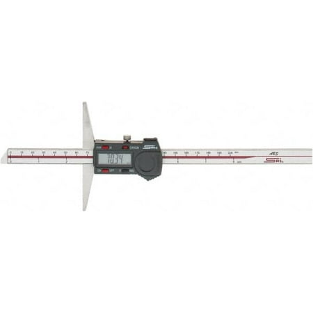 

SPI 0mm to 200mm ABS Plastic (Case) Electronic Depth Gage 0.03mm Accuracy 0.01mm Resolution 4 Base Length NIST Traceability Certification