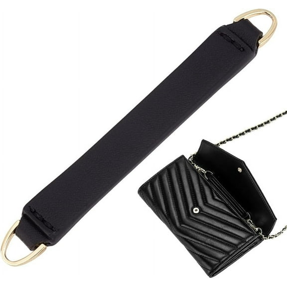 1pc Clutch bag Conversion Leather Strip 3.7 Inch Purse Chain Strap Connection Accessories Envelope bag Conversion Leather Strap with D-Ring Clasp for Wallet WOC Handbag Uptown Clutch