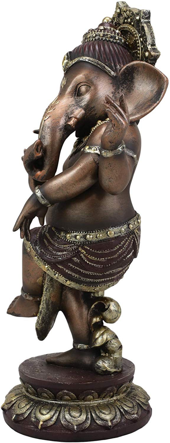 Sculpture, NO RESERVE PRICE - Sculpture of the Hindu God Ganesha in a Dancing  Pose - 10 cm - Bronze - Catawiki