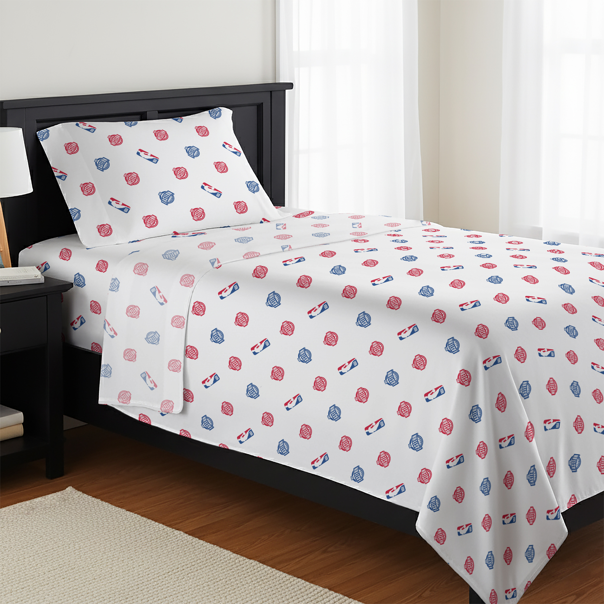 NBA Multi Team E W Split Twin Sheet Set
