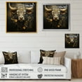 thumbnail image 4 of Designart "Silhouetted Baroque Yaks I" Yaks Floater Framed Canvas Prints, 4 of 5