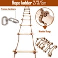 thumbnail image 2 of ISOP Swing Set Rope Ladder for Kids 10ft (3m) and Adults - Treehouse Ladder for Children - Exercise Climbing Equipment - Obstacle Rope Ladder, 2 of 9